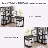 Reversible Hutch Home Office Workstation Bookcase Writing Organizer Desk Table - waseeh.com