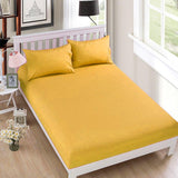 Ochre Cotton Fitted Sheet