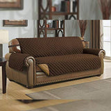 Quilted Sofa Cover (Brown) - 5 Seater (3+1+1)